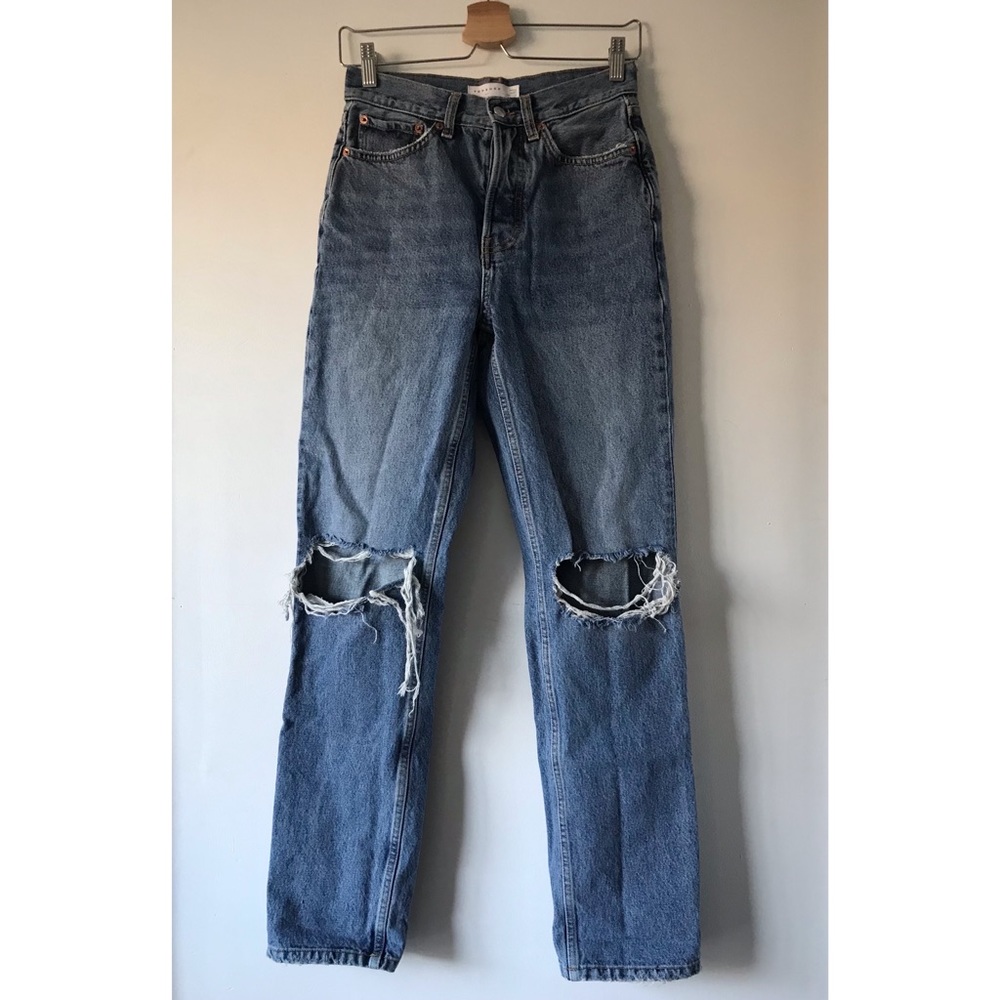 Topshop ripped high waisted dad jeans